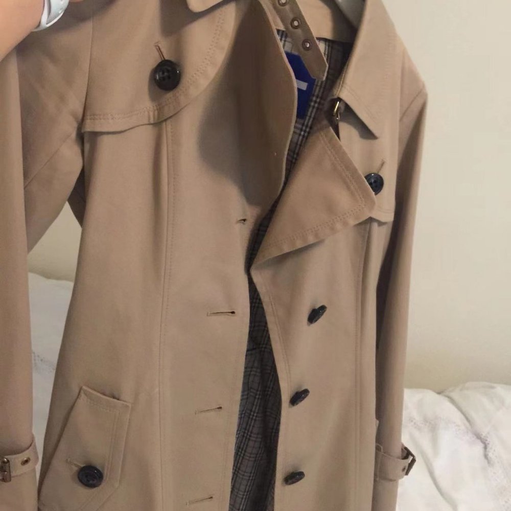 Burberry Blue Label Beige Trench Coat Detachable Belt From Japan